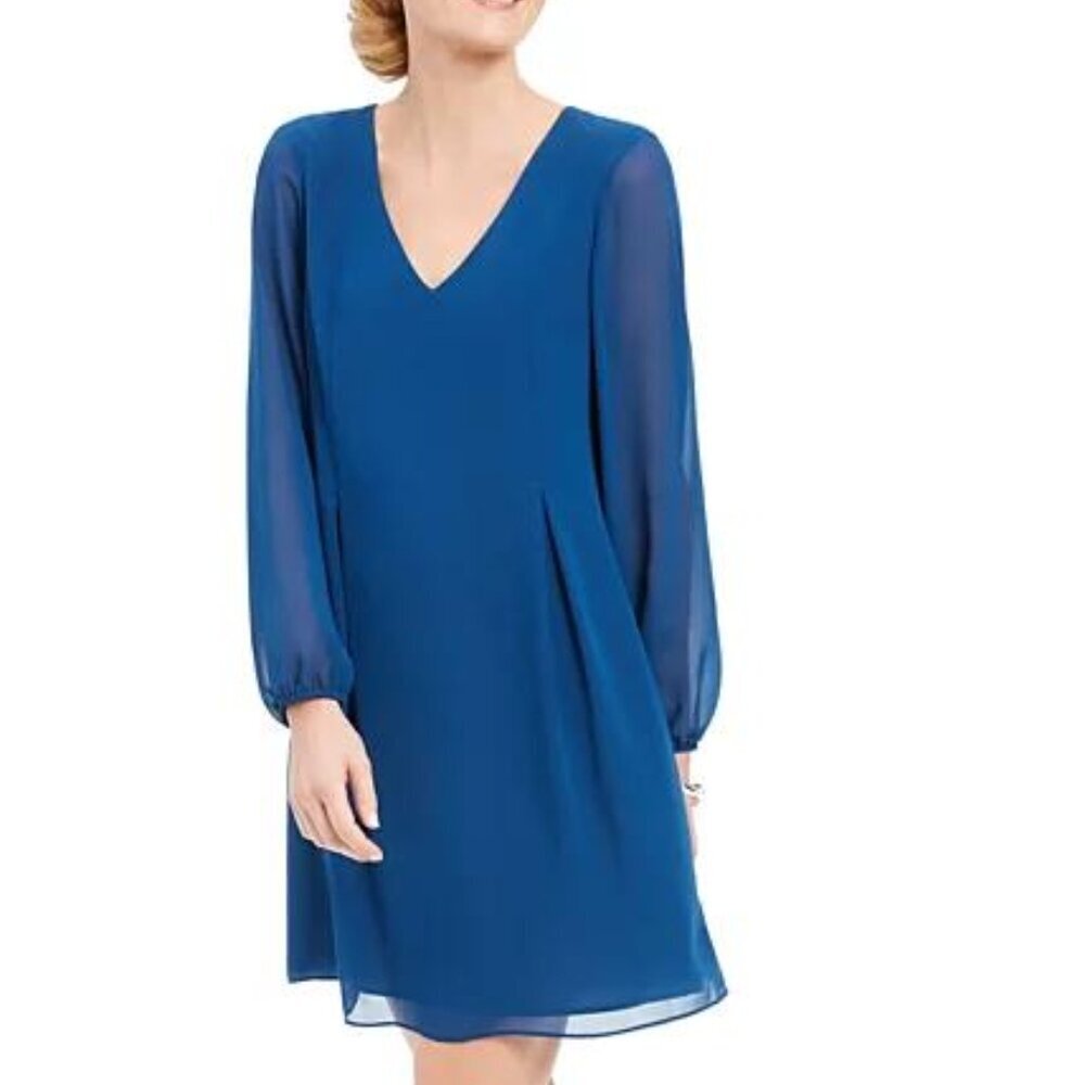 I.N.C. International Concepts Blue Bow-Back Shift Dress – Size Small – NWT